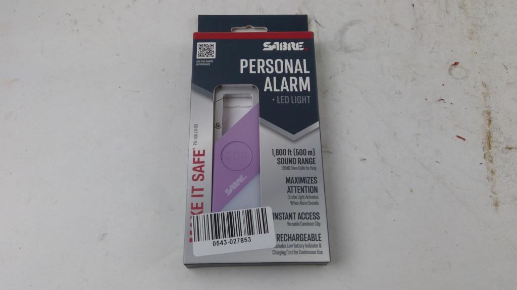 Sabre Personal Alarm + LED Light