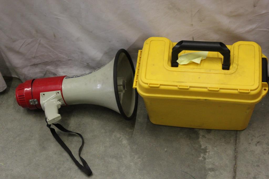 Safety Cones, Megaphone, Tool Box, Street Reflectors Property Room