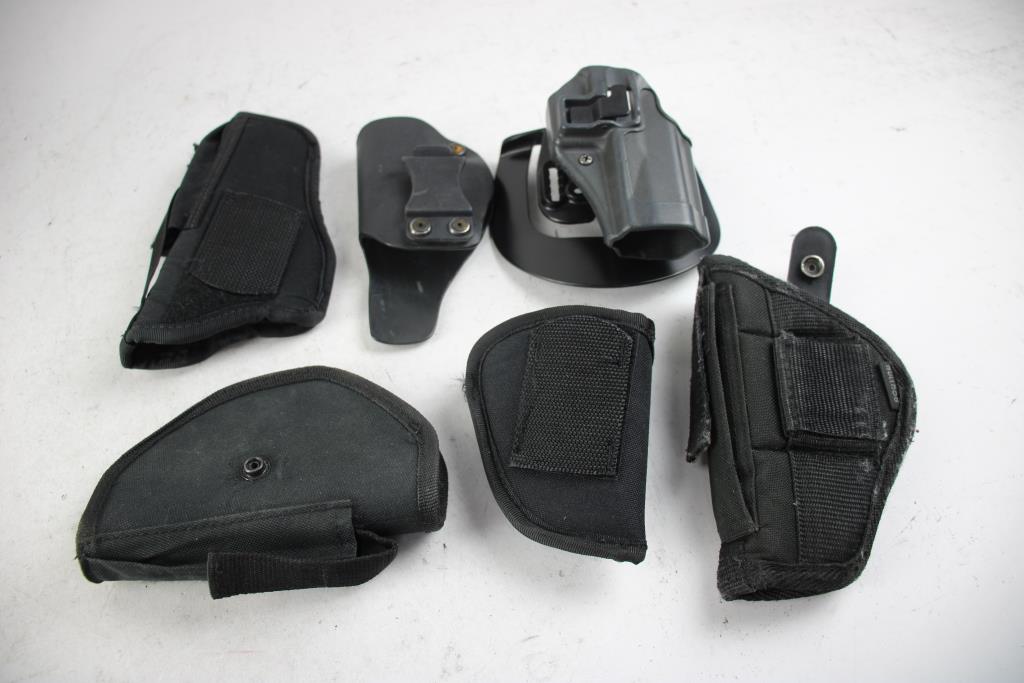 Safety Goggles, Gun Holsters, And More Bulk Lot, 8 PIeces Property Room