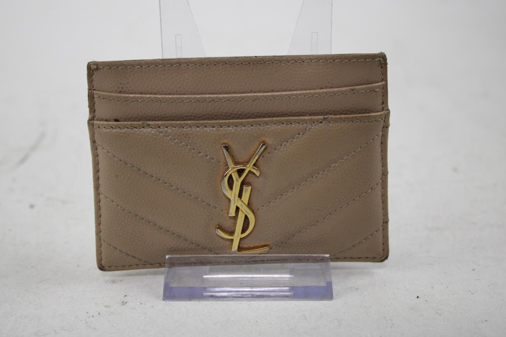 Saint Laurent Cassandre Card Holder  - Doublechecked By Entrupy