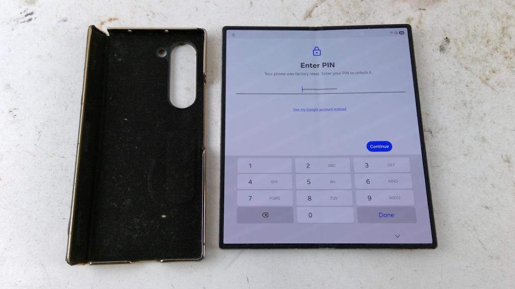 Samsung Fold Smartphone, Google Account Locked, Sold For Parts