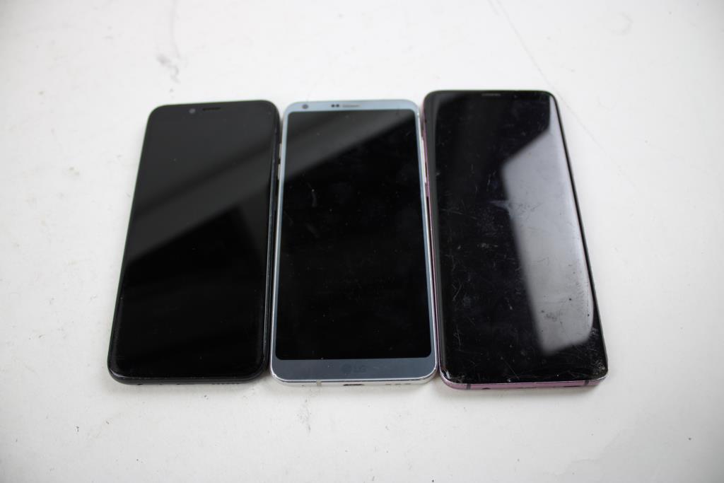 Samsung, Verizon G6, AT&T Cell Phone Lot, 3 Pieces, Sold For Parts