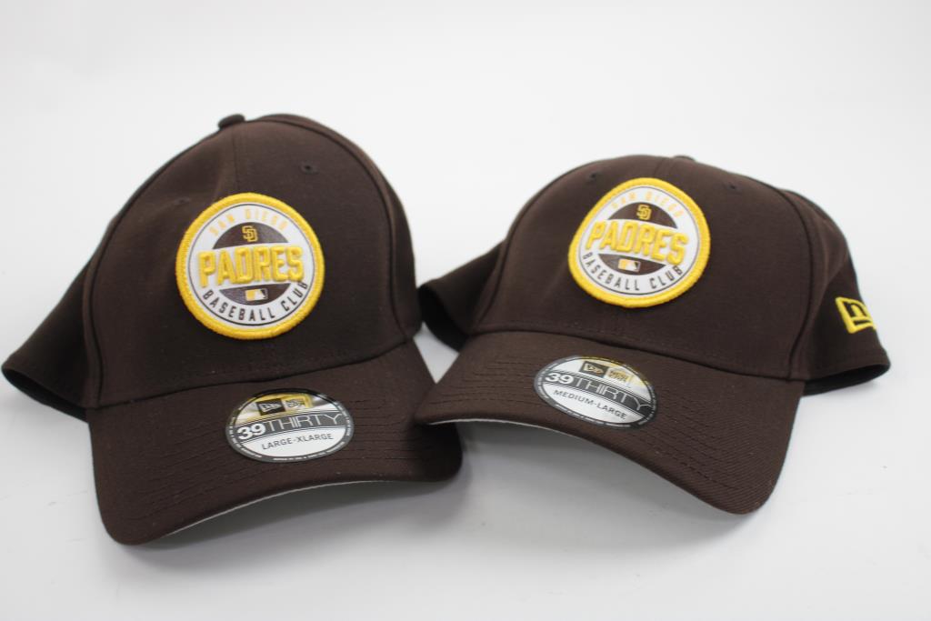 San Diego Padres Hats, Medium/Large, Large/XL, Adjustable, 3 Pieces