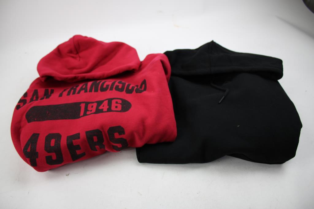 San Francisco 49ers Jersey, Reebok Hoodie, Champions 49ers Hoodie, XL, 3 Pieces