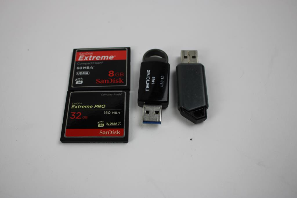 SanDisk, Kingston, Lexar, And More Memory Cards And Thumbdrives, 13 Pieces