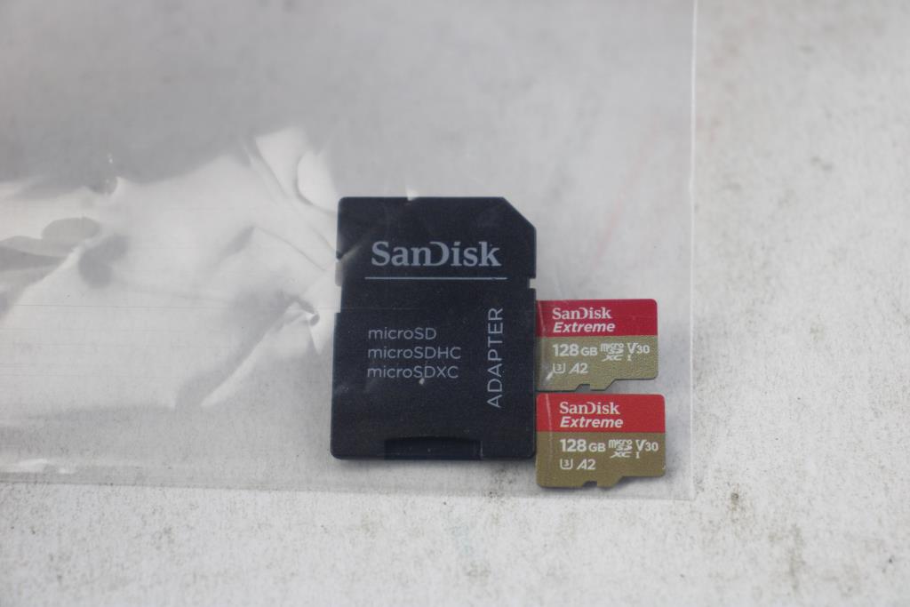 Sandisk Microsd 128 Gb, 2 Pieces And Adapter