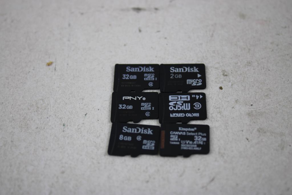 SanDisk, PNY, Micro Center, Kingston Micro SD Cards, 2GB - 64GB, 8 Pieces