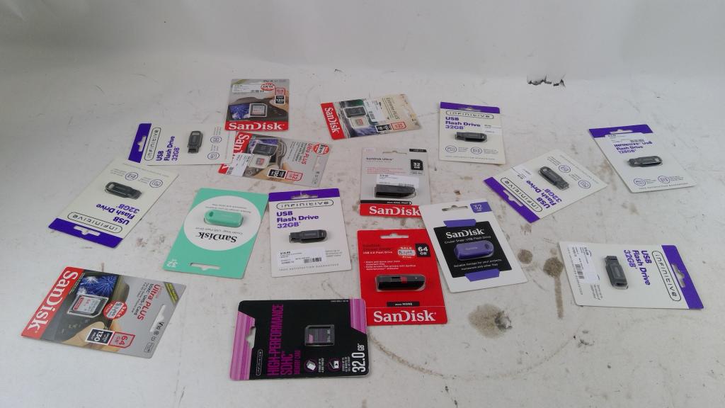 Sandisk USB Flashdrive And More 10+ Pieces