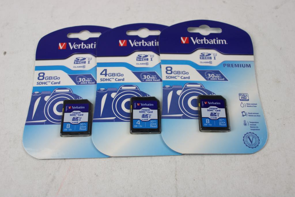 Sandisk, Verbatim, SDHC Card Memory 8 Gb, 10 Pieces