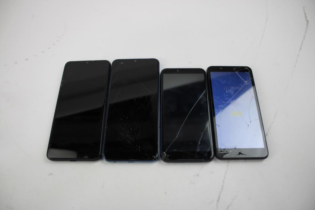 Schok, Foxx, Vortex, Boost Mobile Cell Phone Lot, 4 Pieces, Sold For Parts