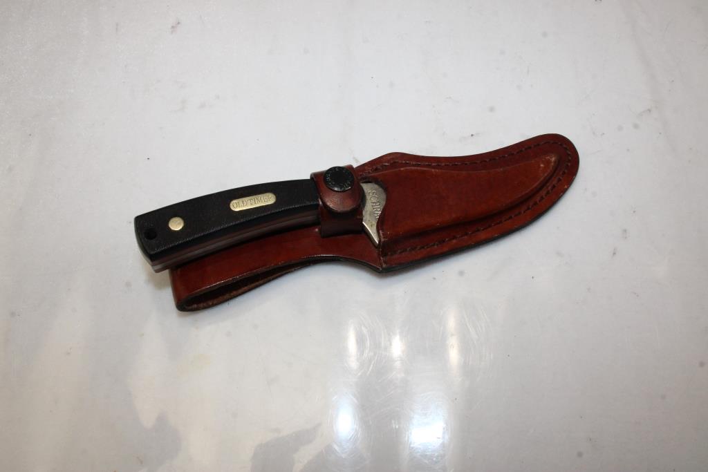 Schrade Old Timer Fixed Blade Knife With Sheath Property Room
