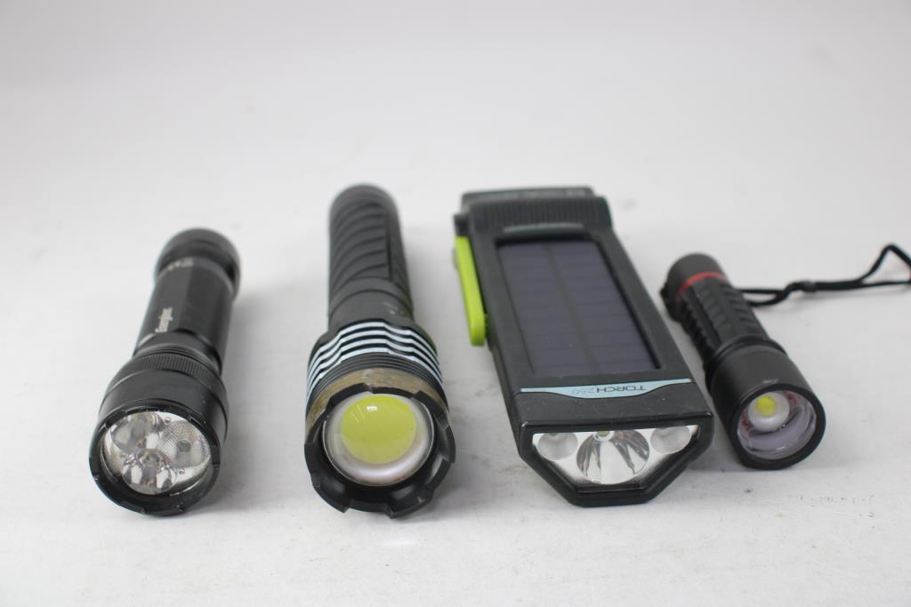 Scipio Tactical Rechargable LED Flashlight, Goalzero Torch 250