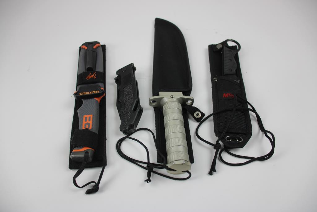 Scope, Gerber And Other Knives, 6 Pieces
