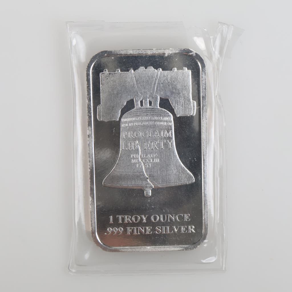 SD Bullion Proclaim Liberty Fine Silver Bar 1 Troy Oz