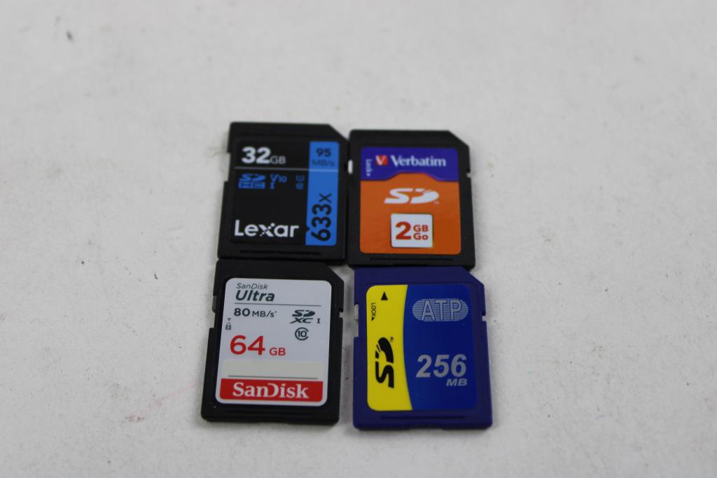 SD Memory 10 Pieces, 2,4,64,32,256 Gb