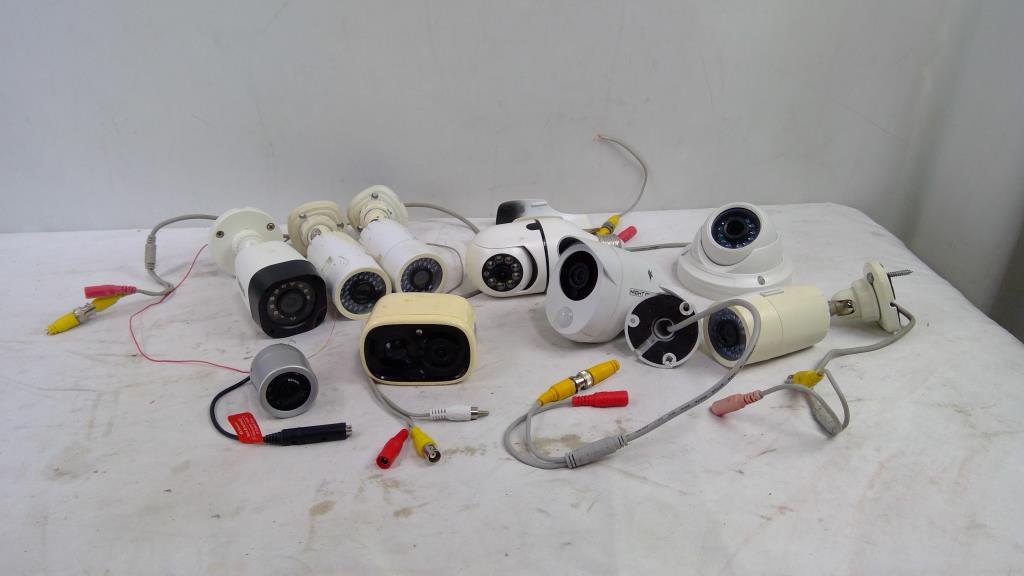 Security Cameras Bulk Lot, 9 Pieces