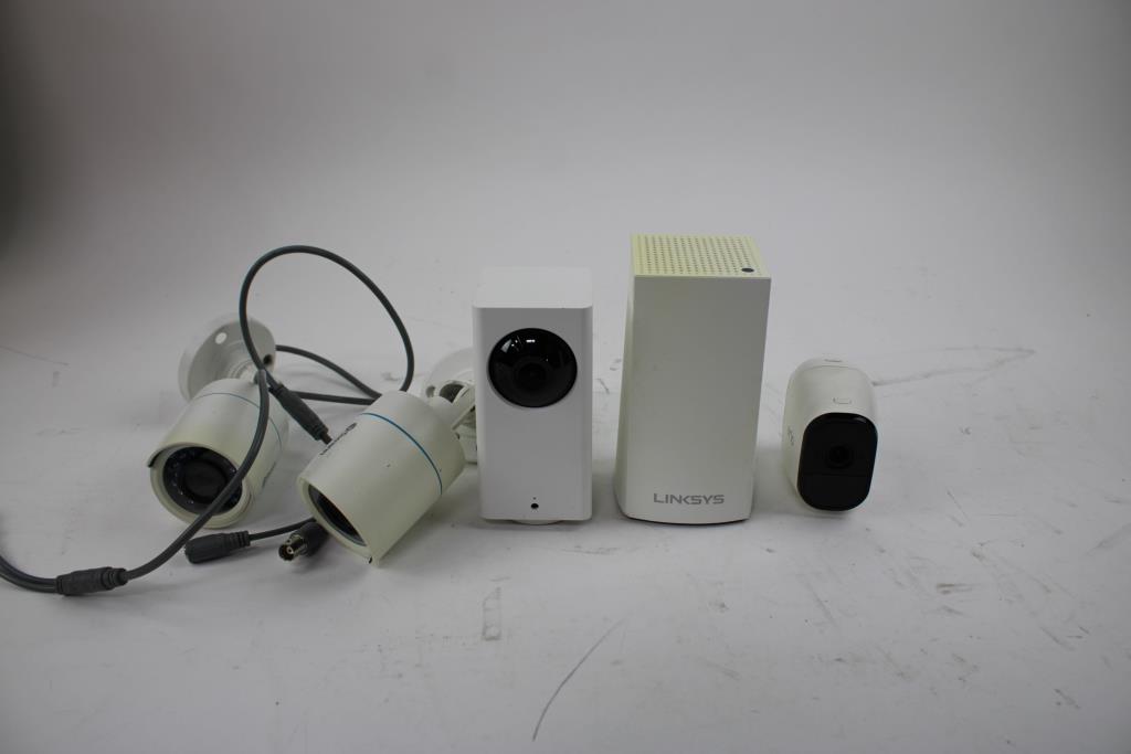 Security Cameras Bulk Lot -- Swann, Arlo, Wyze, And More, 8 Pieces