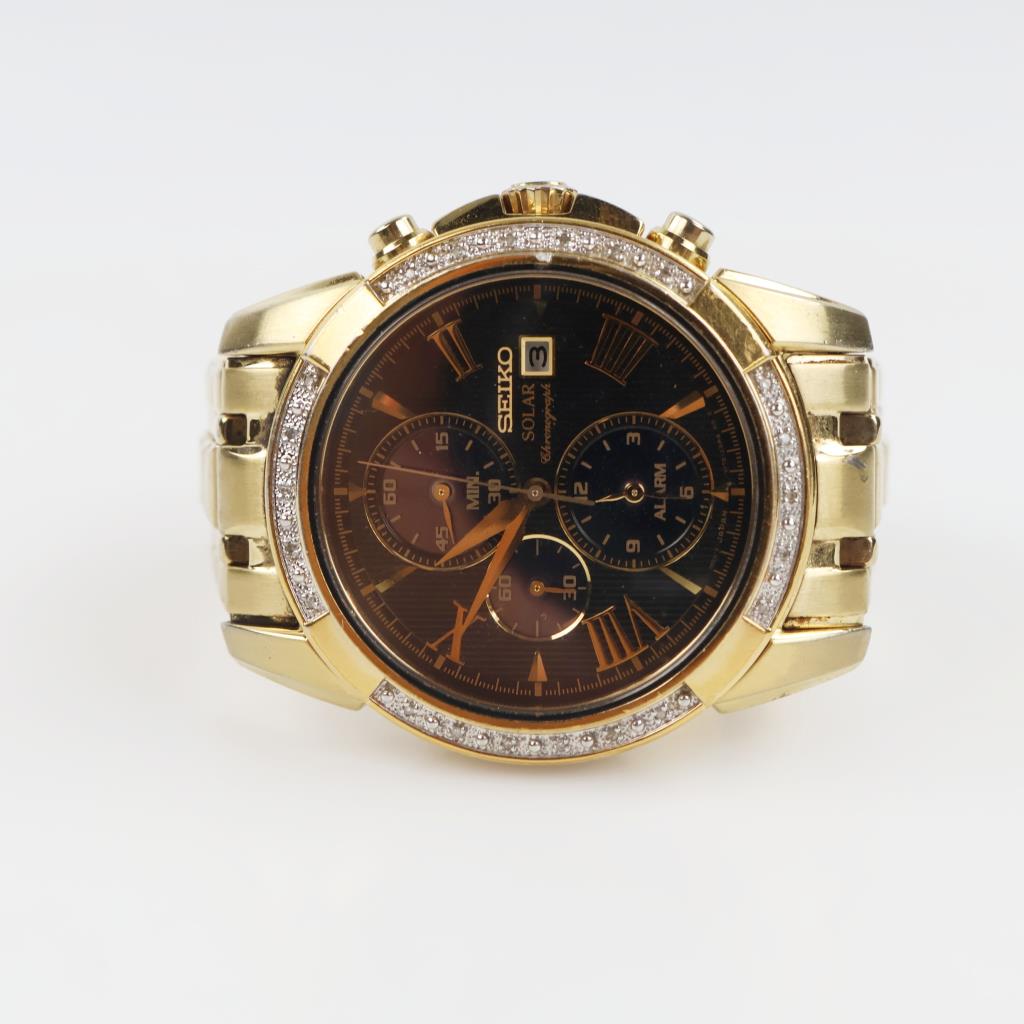 Seiko Solar Chronograph Watch