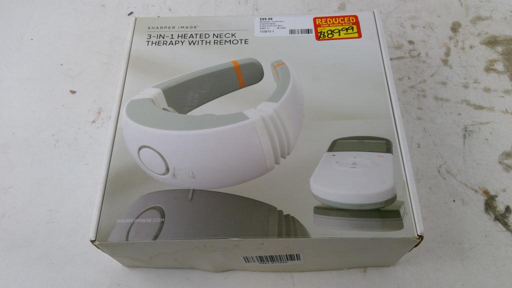 Sharper Image 3- In - 1 Heated Neck Therapy W/ Remote