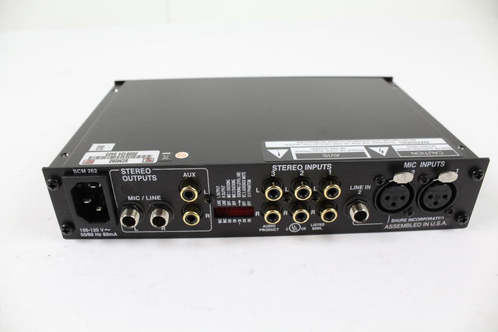 Shure SCM262 Stereo Mixer Property Room