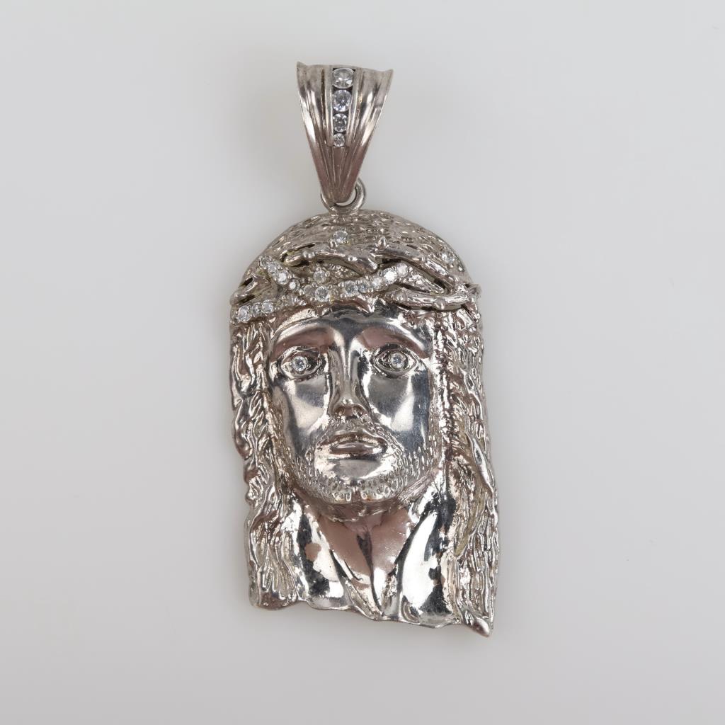 Silver Clear Stone Pendant