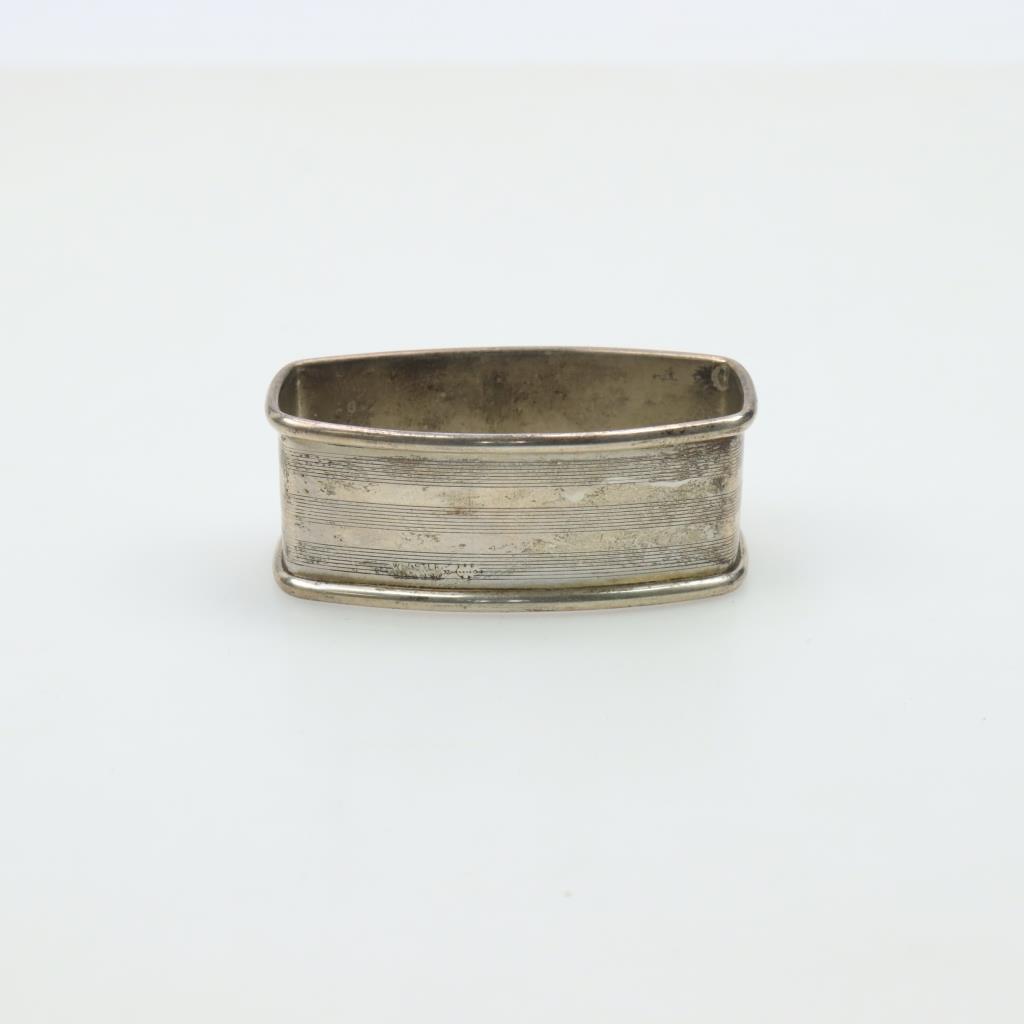 Silver Engraved Napkin Ring Property Room