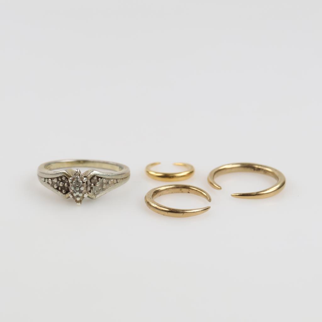 Silver Gold Plated Jewelry, 4 Pieces
