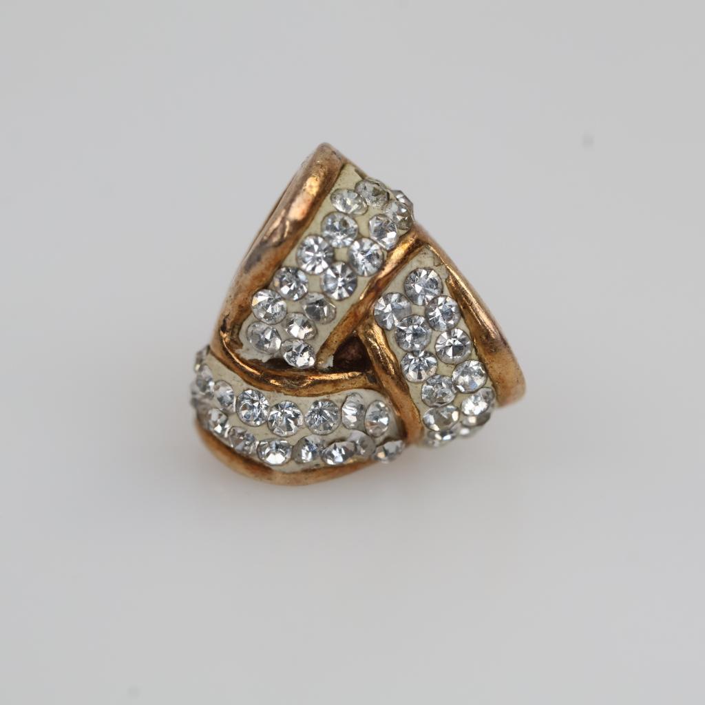 Silver GP Clear Stone Single Earring