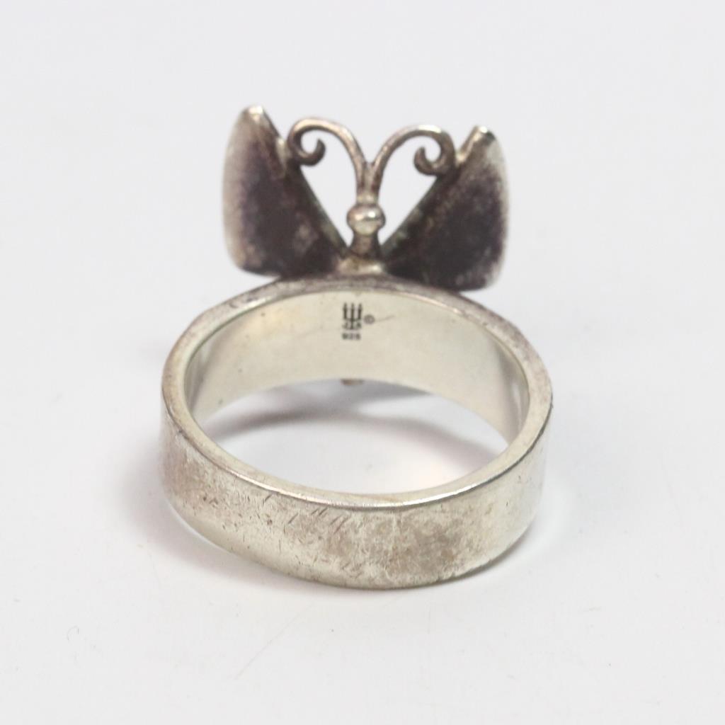 Silver James Avery Mariposa Ring, 11.01g Property Room