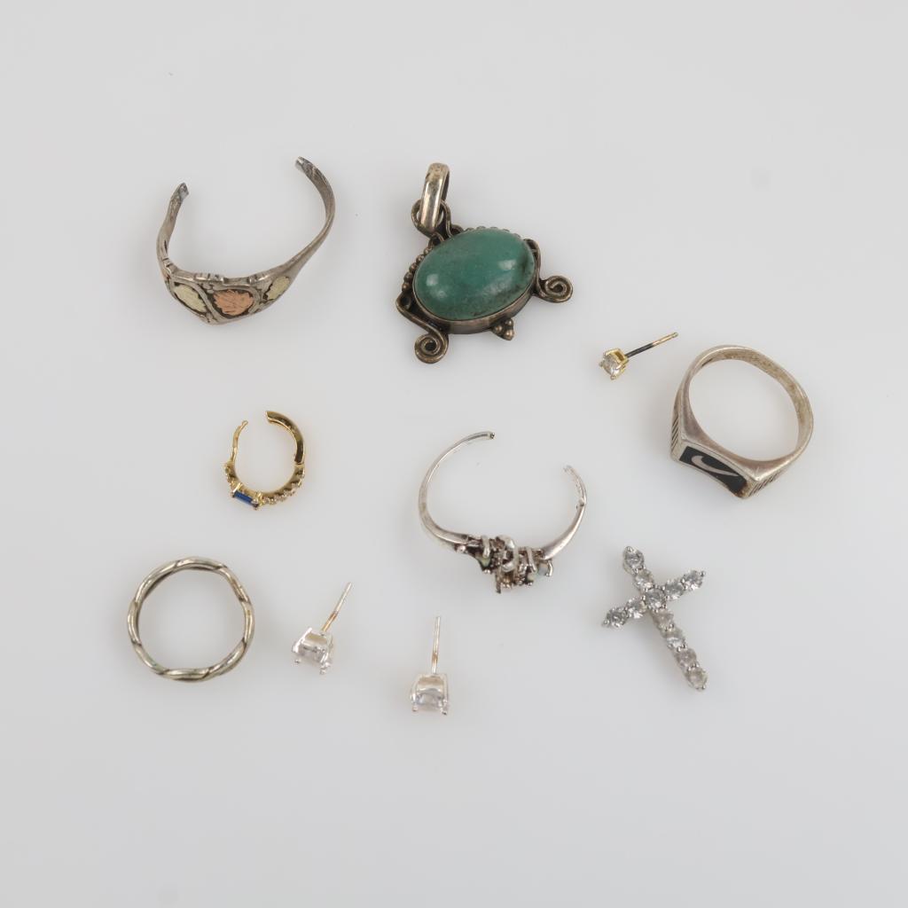 Silver Jewelry, 10 Pieces