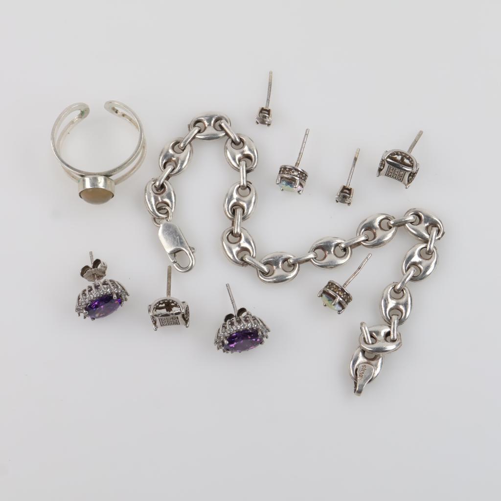 Silver Jewelry, 10 Pieces