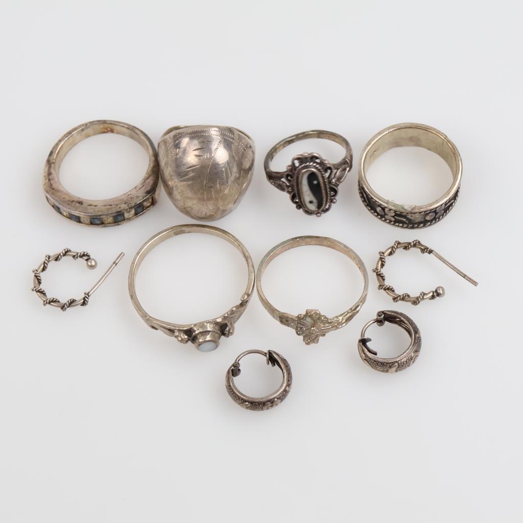 Silver Jewelry, 10 Pieces