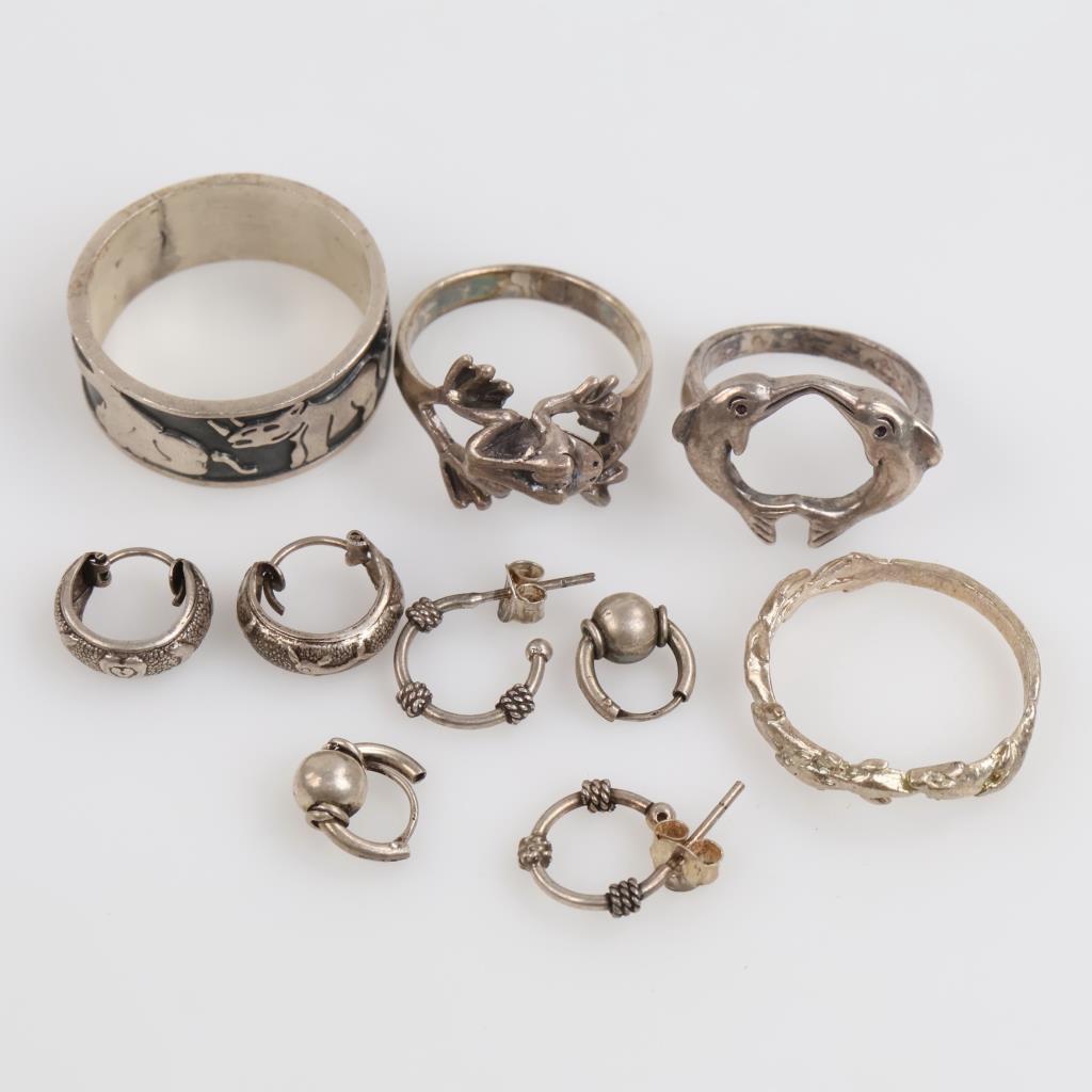 Silver Jewelry, 10 Pieces