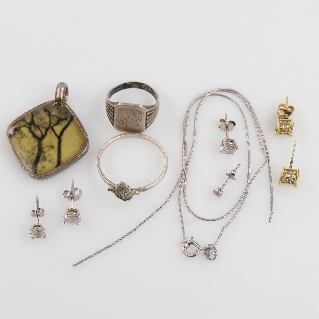 Silver Jewelry, 10 Pieces