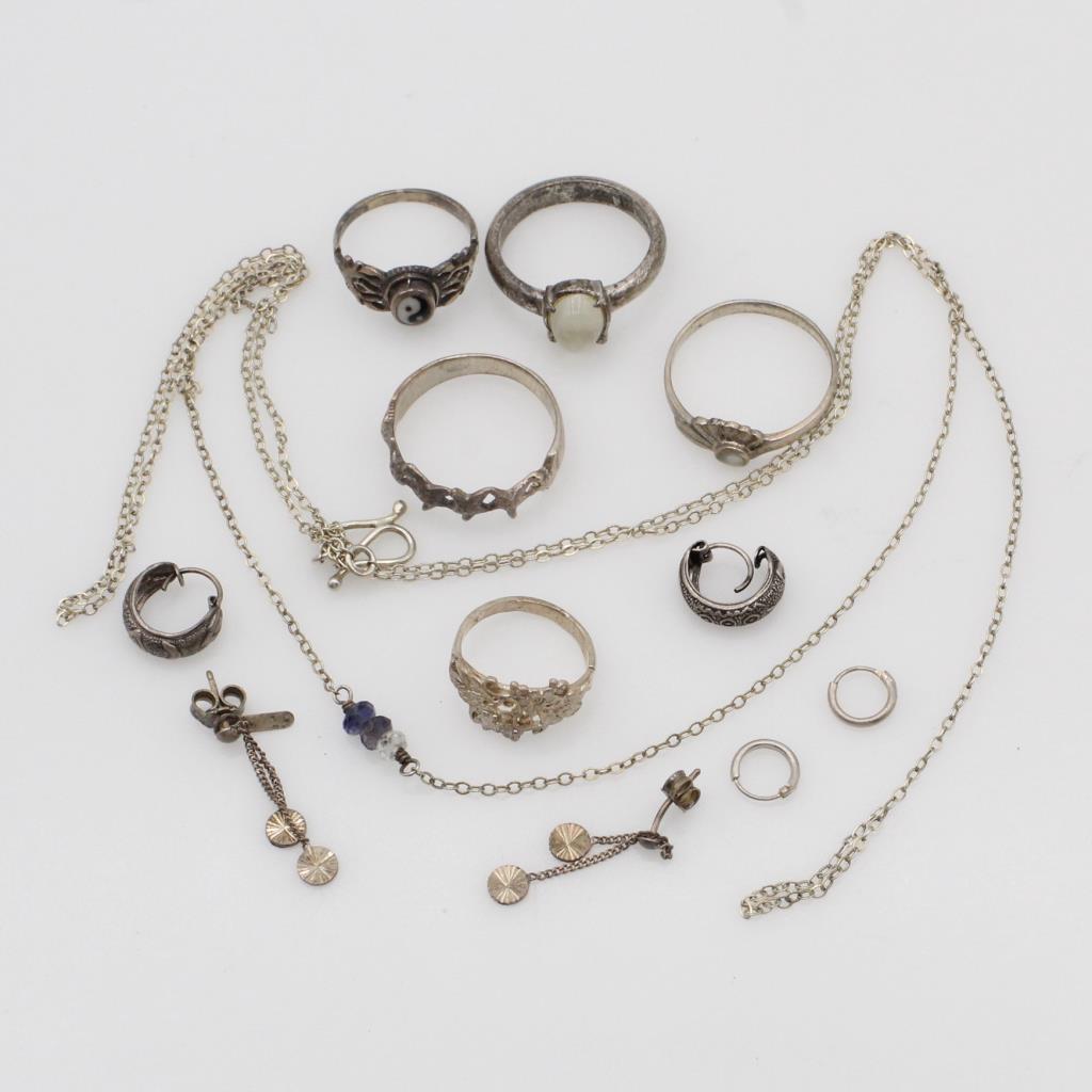 Silver Jewelry, 12 Pieces