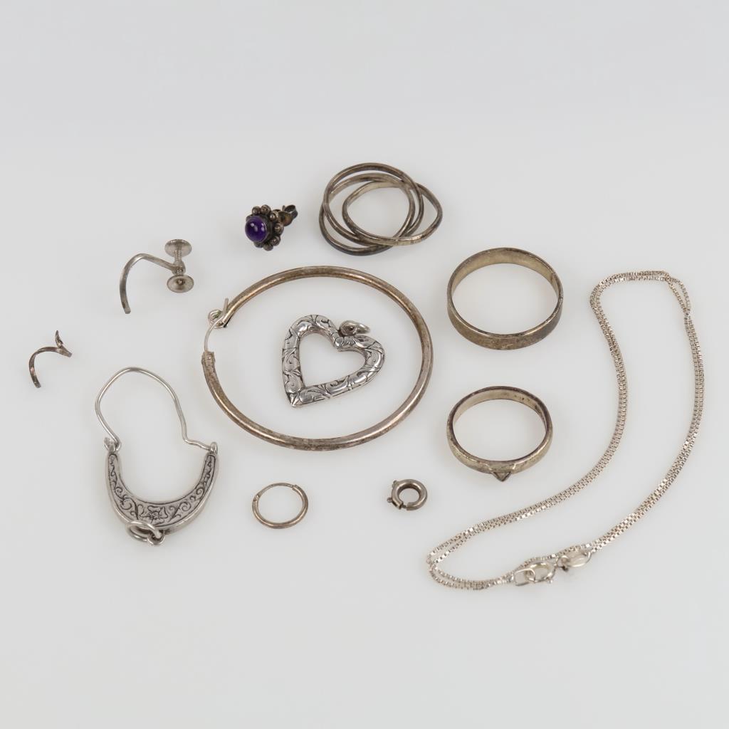 Silver Jewelry, 12 Pieces