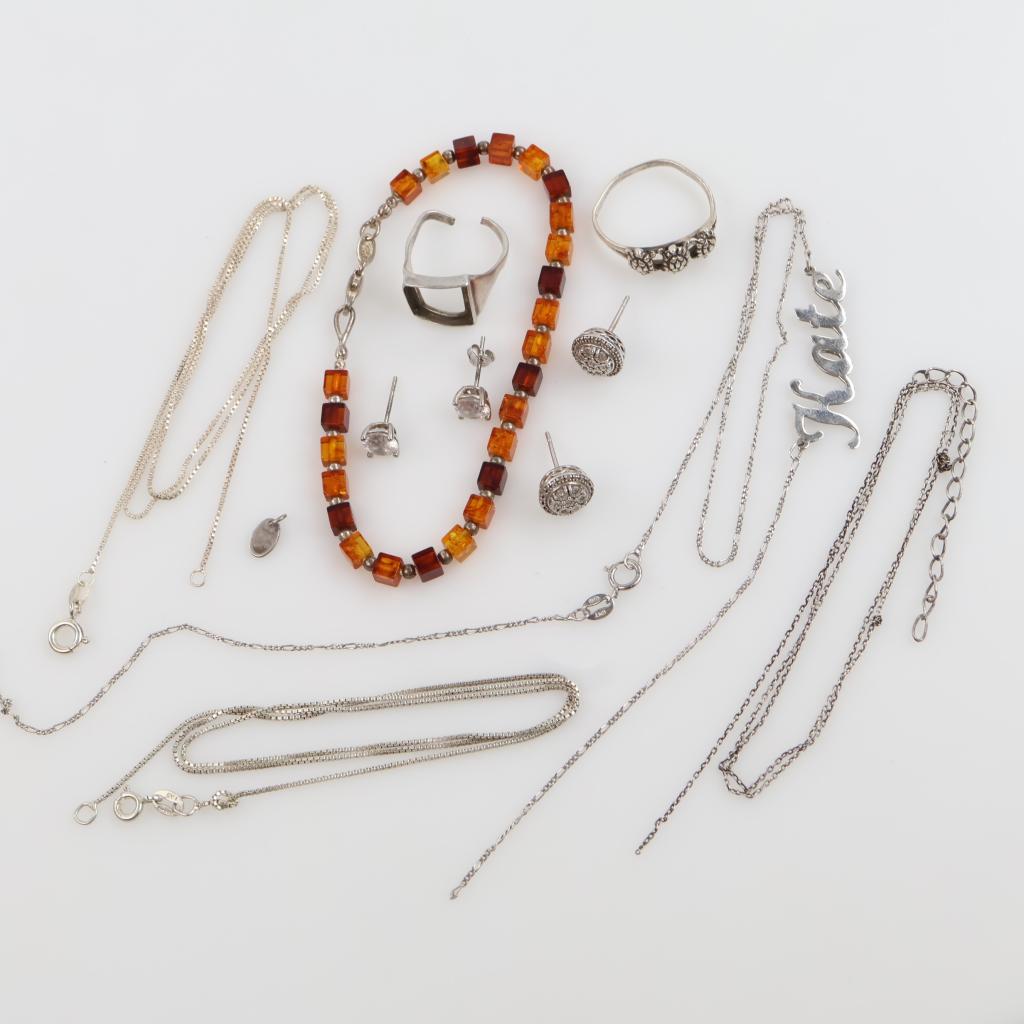 Silver Jewelry, 12 Pieces