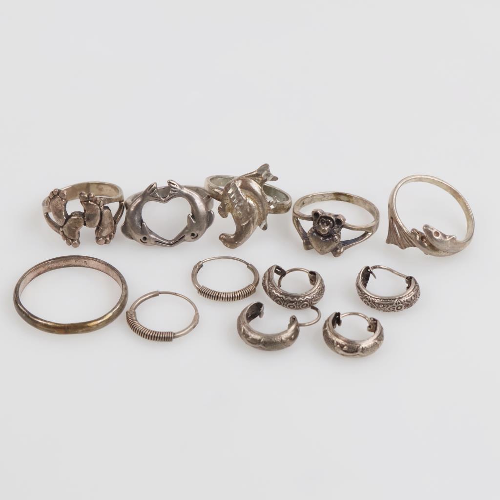 Silver Jewelry, 12 Pieces