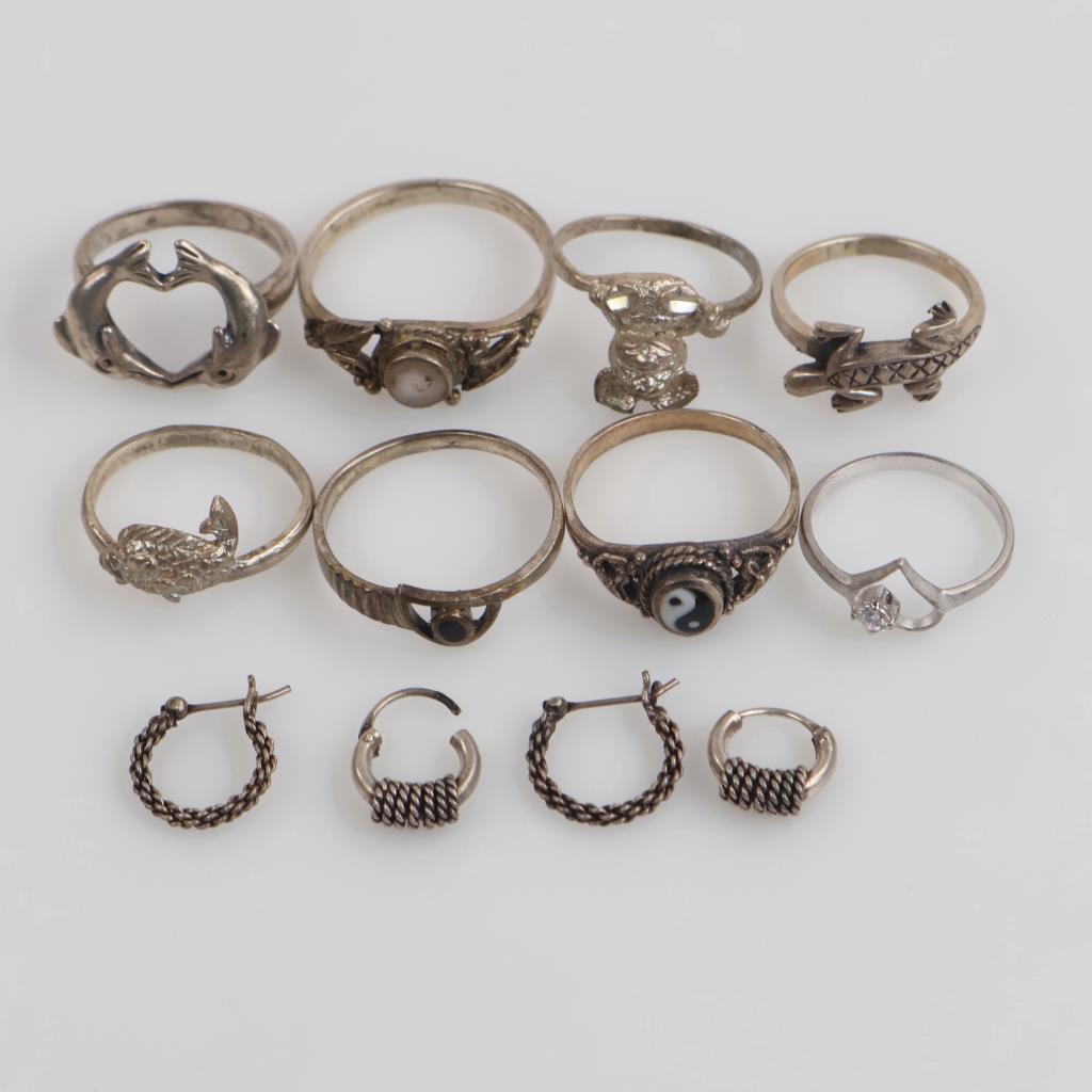 Silver Jewelry, 12 Pieces