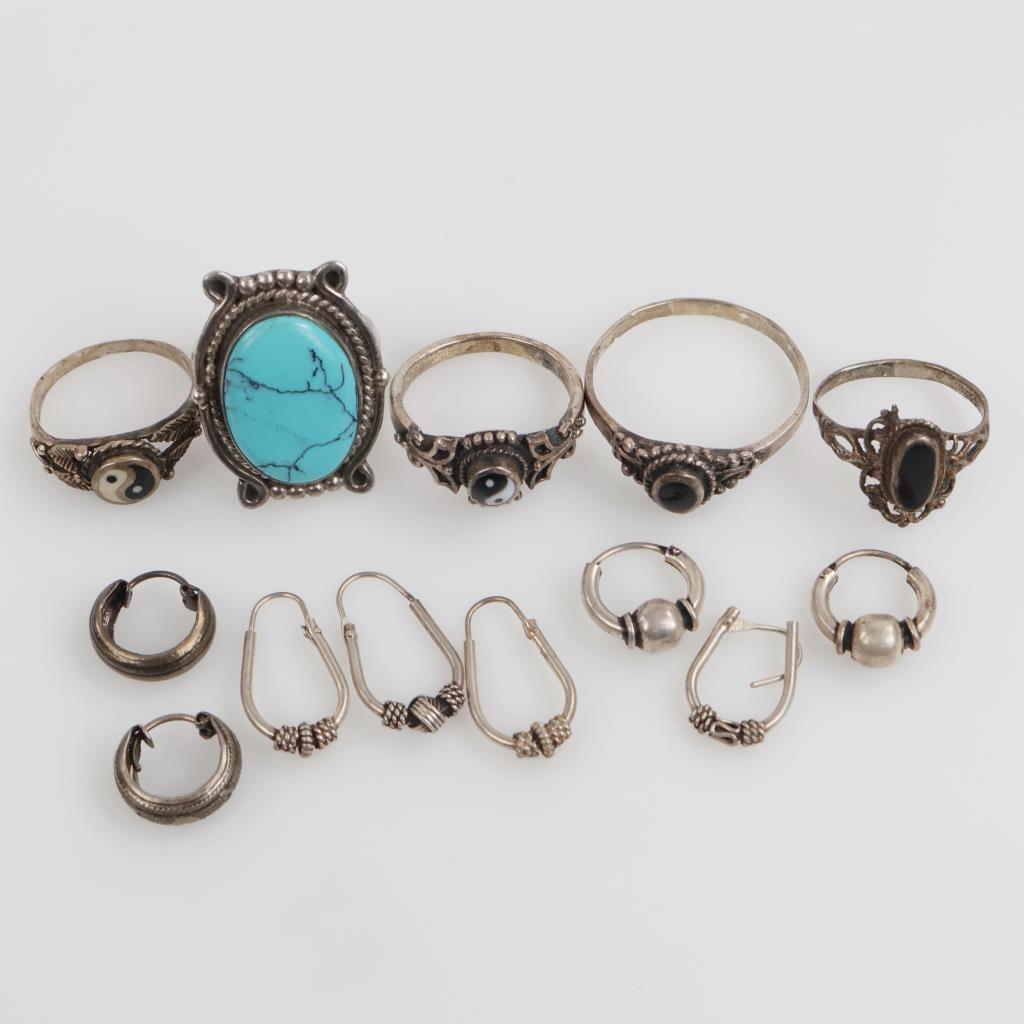 Silver Jewelry, 13 Pieces