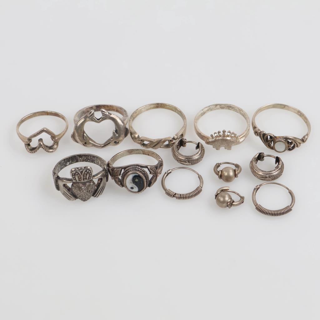 Silver Jewelry, 13 Pieces