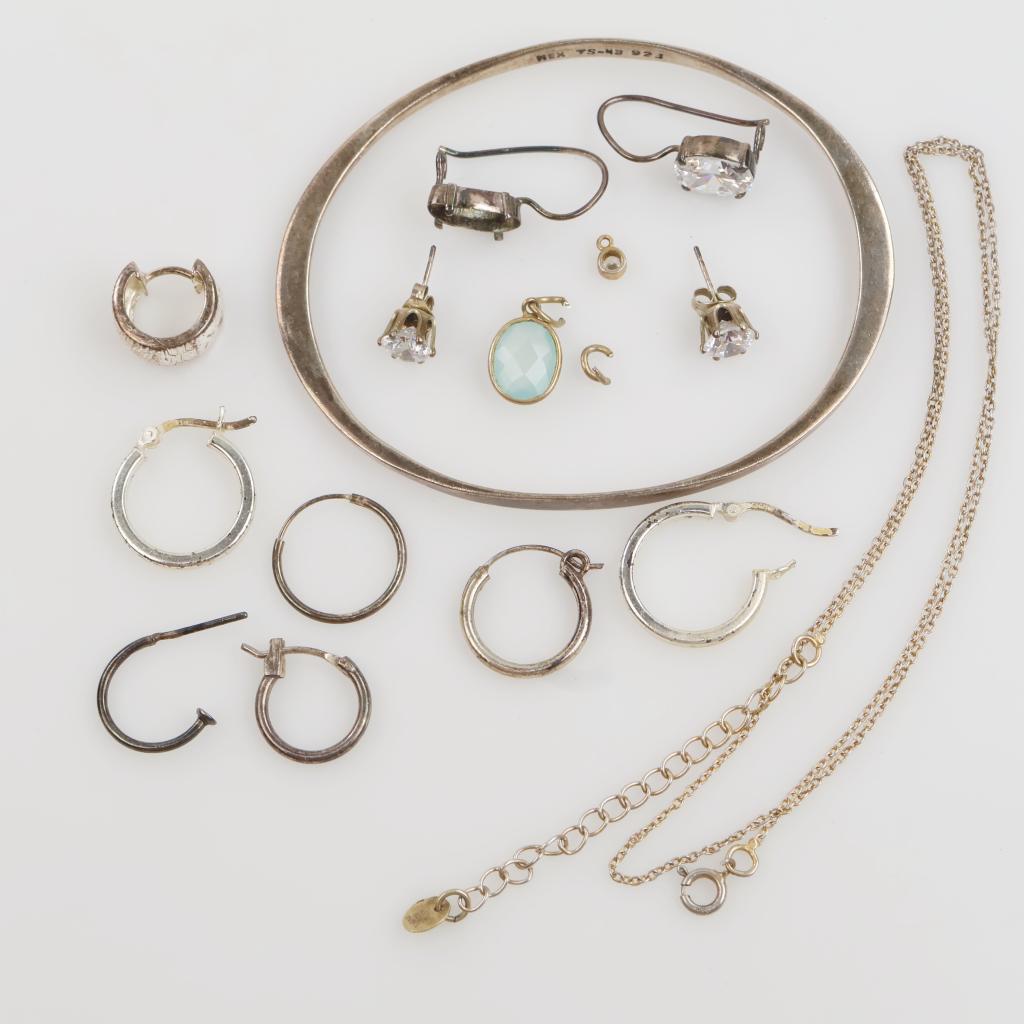 Silver Jewelry, 15 Pieces