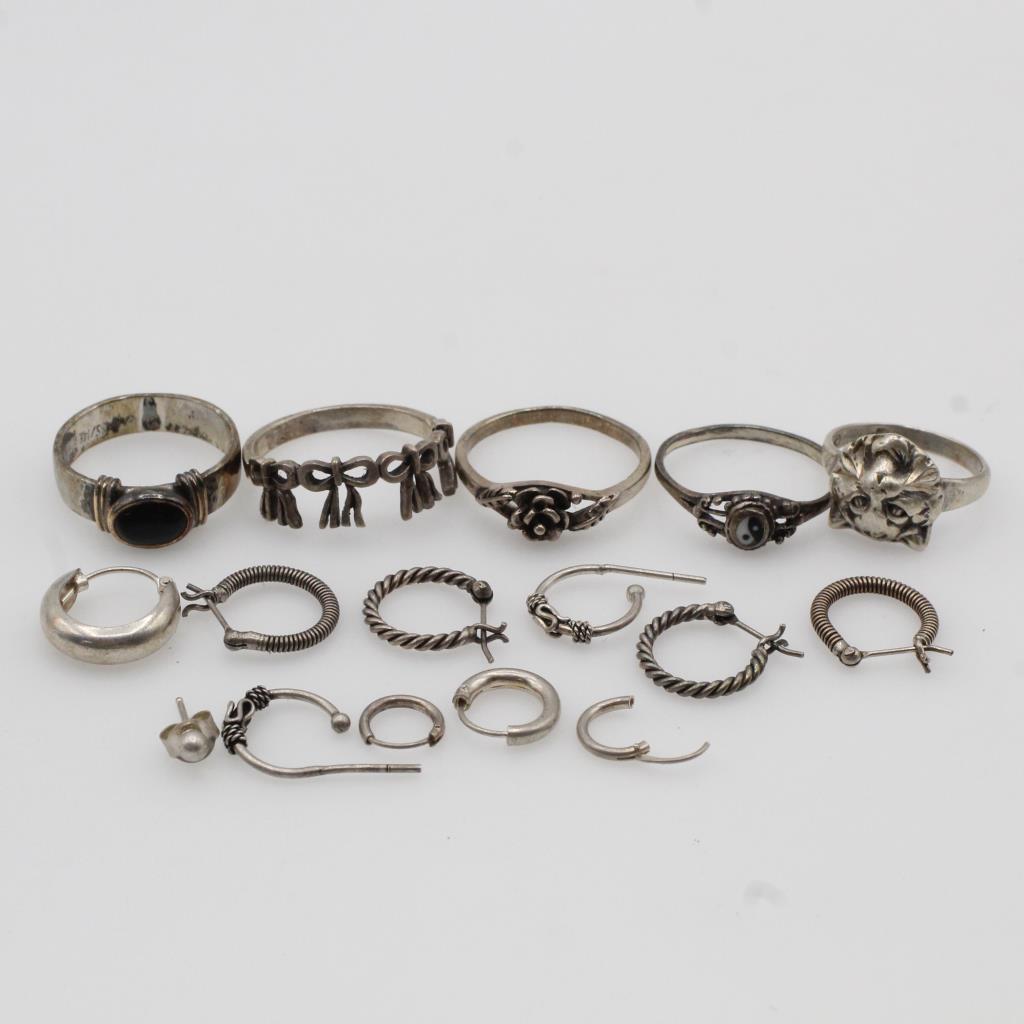 Silver Jewelry, 16 Pieces