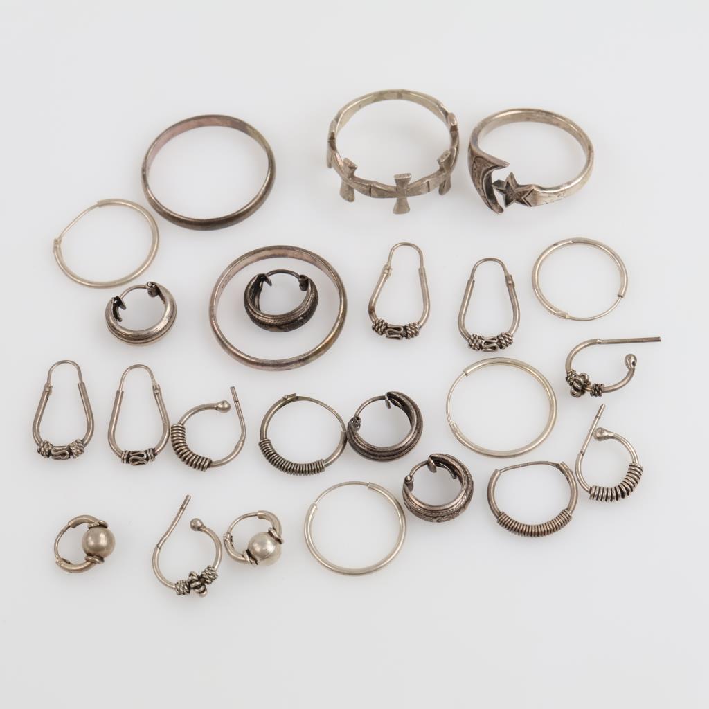 Silver Jewelry, 24 Pieces