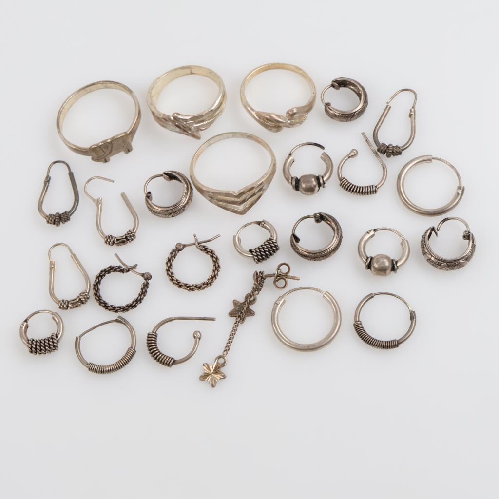 Silver Jewelry, 25 Pieces