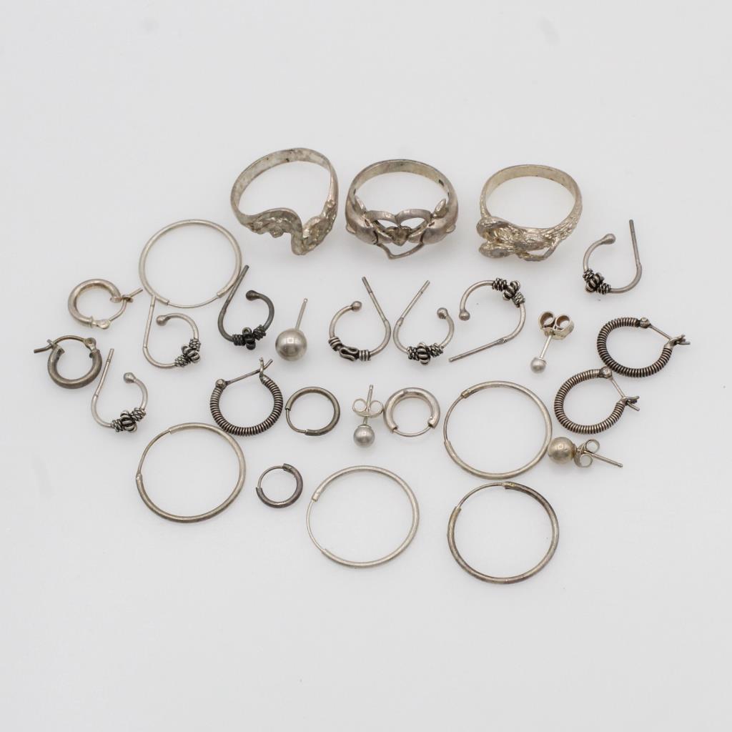 Silver Jewelry, 27 Pieces