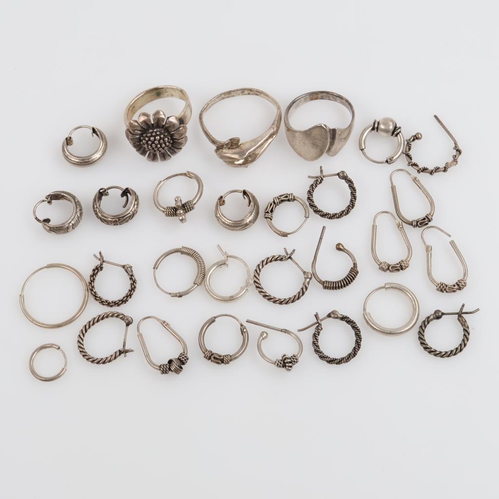 Silver Jewelry, 29 Pieces