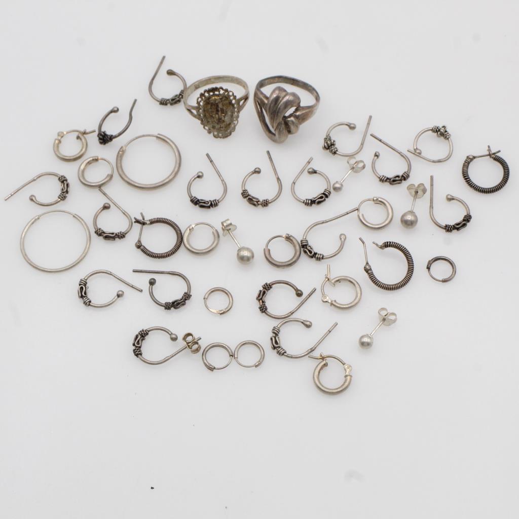 Silver Jewelry, 39 Pieces