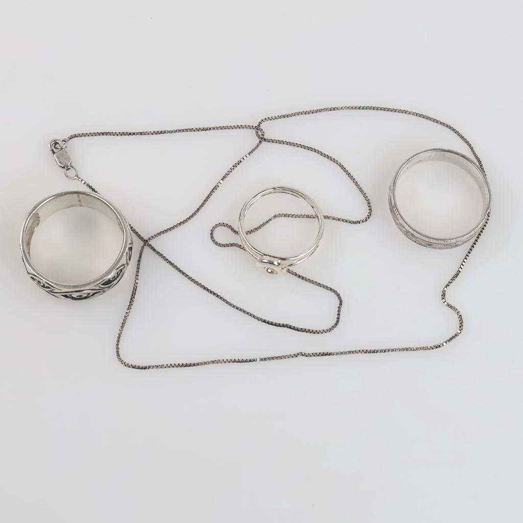 Silver Jewelry, 4 Pieces