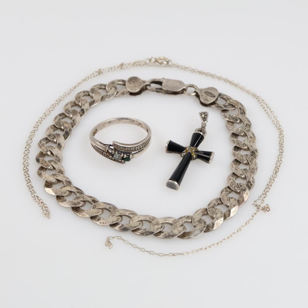 Silver Jewelry, 4 Pieces